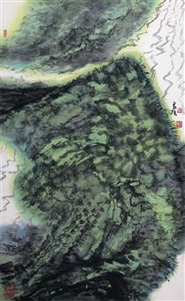 高泉强 书画作品--青山卷白云  97cmx60cm