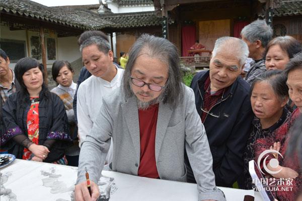 陈安纲书画展在汤显祖纪念馆展览活动现场